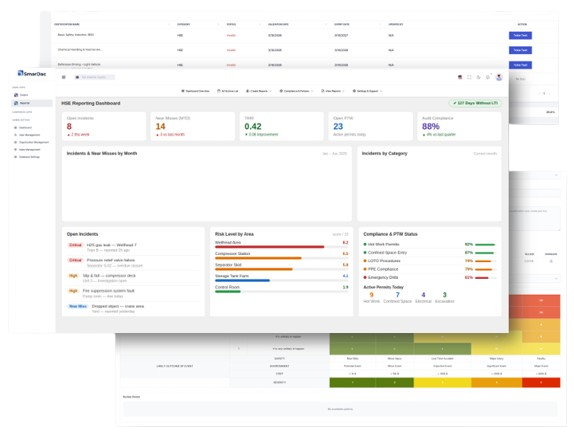 SmarDac Reporter screens